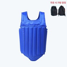 태권도 무술 보호 몸통 배 장비 보호대 가슴, 스포츠 블루 L (키 160-180cm), 1개