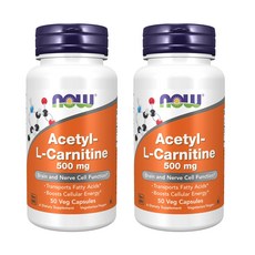 나우푸드 아세틸 L-카르니틴 500mg 베지 캡슐, 50정, 2개
