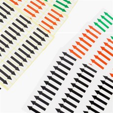 꾸미꾸미 스티커 화살표스티커, 흰바탕 - 녹색