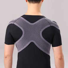 테이핑테크 바른자세 테이핑웨어 남성용 어깨 허리 밴드 라운드숄더 굽은등 완화 자세교정 보조 헬스 이너웨어