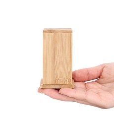 桃園有貨 實木純手工餐具創意牙籤盒 家用竹牙籤筒棉籤筒酒店餐廳牙籤罐 牙籤瓶, 方形竹質牙籤桶, 1個