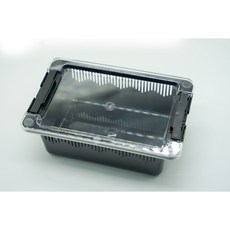 조이 클린 케이지 소 올블랙 도마뱀 파충류 크레스티드 게코 사육장, 1개