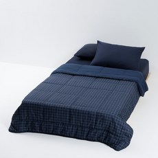 JAJU 그리드 피치스킨 차렵이불_SS_네이비 J60N902147756 487338, [브랜드매장판] JAJU 그리드 피치스킨 차렵이불 SS, 네이비
