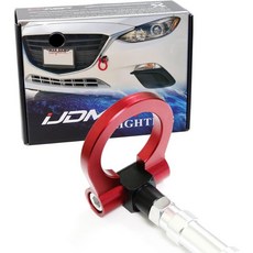 iJDMTOY 레드 트랙 레이싱 스타일 견인 후크 링 2014년 이후 Mazda3 Mazda6 2013년 Mazda CX-5 2016년 MX-5와 호환 가벼운 알루미늄 소재, Red