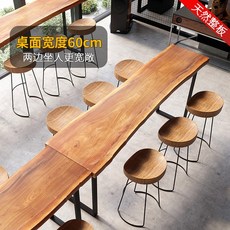 카페 바테이블 원목 우드슬랩 너비 두께5CM 샐러드바 창문 간이 인테리어 높은 5CM, 140 60 105 판두께5cm, 1개