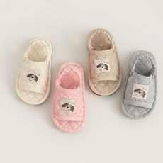 층간소음방지 아기 실내화 무소음 유아 퀼팅 슬리퍼 어린이집 덧신 체크 밴딩 슈즈