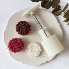 嘉義直發 烘焙模具 月餅模具 50G 63G 75G 家用星巴巴綠豆糕冰皮不沾糕點工具, 1個, 星巴克50g