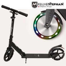 켈리앤스테판 마스터미니킥보드 어린이 유아 초등학생 킥보드 두발 수동 컬러풀 스페셜, 블랙, 1개
