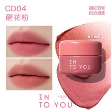 INTO YOU 磁色雙拼唇泥 霧面啞光唇頰兩用, 1個, CD04醒花粉(橘紅紫粉 自洽溫甜), CD04醒花粉(橘紅紫粉 自洽溫甜)