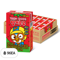 서울에프엔비 유아용 뽀로로가 좋아하는 딸기우유 140ml, 96개