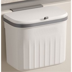 앙플러스 가정용 주방 걸이식 음식물 쓰레기통 7리터, 화이트