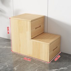 원목 계단 수납장 복층 서랍 제품 세트 개방 자연 옷걸이 코너 100cm 캐비닛 고르미, 18, 3단계 사이드 오픈 75 서랍장 페인트 없음