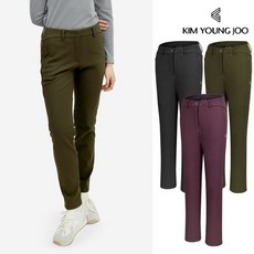[사은품증정] 김영주 여성 골프웨어 스트림 기모 일자 팬츠 533056