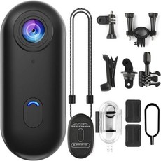 4K 초소형 액션캠 미니 바디캠 유튜브 자전거 블랙박스 마그네틱 자석 카메라 화이트 NO SD Card, 블랙, 32GB