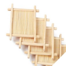 대나무 컵받침 찻잔테이블보호템 한옥스타일코스터 편한차문화소품 따뜻한테이블소품 한식당컵받침, 다크우드 대