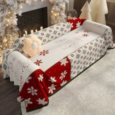 크리스마스 소파커버 사계절용 소파패드, 1개, 크리스마스 소원