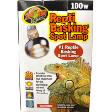 ZOO MED Repti Basking Spot Lamp 爬蟲類專用聚熱燈泡 100W, 透明, 1個
