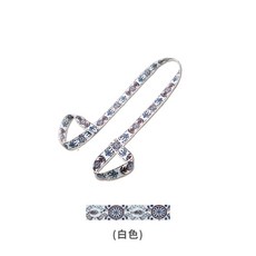 瑜珈墊背帶 印花瑜珈墊提帶 伸展帶, 1個, 印花瑜珈墊背帶【白色】