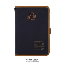 MUZIK TIGER 文創布書衣 筆記本保護套, 1個, 滾邊配色布書衣-海軍藍, 海軍藍