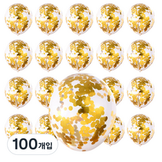 윰스 샤인스팽글 파티풍선, 골드, 100개