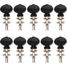 10Pcs 유투네스 우쿨렐레 기타 줄 튜닝 페그 키 헤드 노브 준플라스틱 핸들 음악 튜너 악기 액세서리 화이트 와 호환됩니다, Black