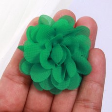 수제 작은 쉬폰 패브릭 인공 꽃 머리 웨딩 드레스 모자 홈 인테리어, 21. Deep Green