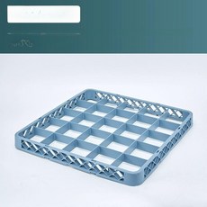 업소용 식기세척기 랙 수납 컵 유리잔 접시 세척 건조 플라스틱 정리함, 25칸 확장형 두꺼운 체크, 1개