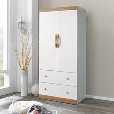 솜씨방가구 심플장롱 투서랍장, 아카시아화이트