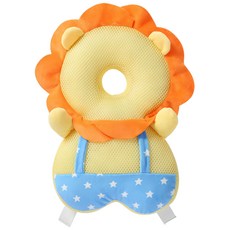 寶寶防摔枕, (透氣網格)黃色獅子