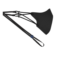 lumica D타입 마스크 스트랩 세트 숨쉬기편한 재사용 연예인 일체형 마스크 가벼운 길이조절 스트랩 L사이즈, 1개입, 1개, 블랙