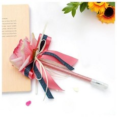 사무용품 선물용 데스크용품 블룸 장미 플라워 볼펜 (핑크), 사무용품 선물용 데스크용품 블룸 장미 플라워 볼펜 (핑