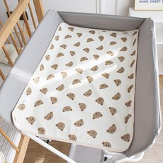 데이희 휴대용기저귀매트 기저귀갈이대 방수, 50 x 70cm, 곰 머리