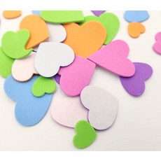 EVA스티커 (하트)/189973/하트 꾸미기재료 혼합 대략100개