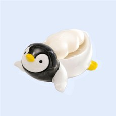 솝디시 펭귄 디자인 욕실용 미끄럼방지 비누홀더 쏙템, 1개