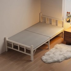 접이식침대 원터치 1인용간이침대 폴딩침대슈퍼싱글, White