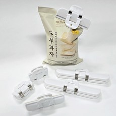 더편한생활 3종 세트 과자 밀봉 밀폐 집게 클립 원터치 봉지 마개, 2세트, 화이트