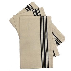 Aunt Martha's 46x71cm(18x28인치) 빈티지 디시 타월 행주3개 패키지 멀티 스트라이프 스트라이프, 블랙 헤링본 스트라이프