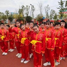 打鼓服舞獅舞龍服裝龍燈社火遊神表演服廟會秧歌腰鼓服武術服裝 副廠商品, 1個, 紅色 龍鳳祥雲款  送腰帶 ,120, 紅色, 龍鳳祥雲款, 送腰帶
