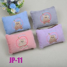 만화 털실 충전식 온수병 안전 방폭 전기 온열기 이중 손잡이 분리형 세탁 가능한 손난로 아기 온열기, JP-11 사과곰 베개