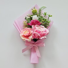 코코플라워 납골당꽃장식 잔디방석 납골당꽃다발 미니꽃다발, 미니꽃다발-진핑크, 1개