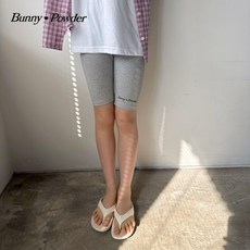 버니파우더 여름 B이커레깅스 아동 주니어(85-155cm) 아이 블랙 멜란지