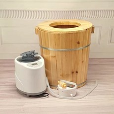 가정용 좌훈기 나무 훈증기 뜸방석 30CM 찜질기 좌훈의자 높이, J. 40cm 단면 배럴 커버 훈증기, 기본