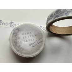 OEDA LETTER PRESS 花線條和紙膠帶, 1個, 01.淡紫色, 淡紫色