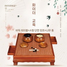 고급 원목 바둑판 장기 테이블 A타입 양면 보드게임 바둑알 체스, 5. 체스판+A형단면로운자+나무단지