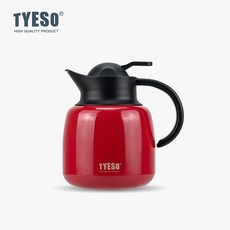 TYESO 南瓜保溫壺 304不鏽鋼大容量 家用手提一鍵按壓, 紅色 1000ml, 1個