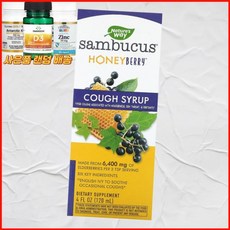 네이처로스 웨이 삼부쿠스 기침 시럽 허니베리 4 플로 오즈 Natures Way, 1개