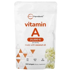 프리미엄상품 Micro Ingredients 비타민A 7500mcg(25000IU) 소프트젤 500정 끝내주게잘나가는상품, MicroIngredients비타민A7500mcg250, 1개