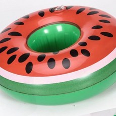 컵홀더 튜브 물놀이 수박 워터파크 수영 음료 링, 1개, GFarm  08-컵튜브-무지개