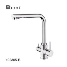 RECO LUCA 廚房三用龍頭 102305-B 毛絲 / 102305-BK 霧黑, 1個