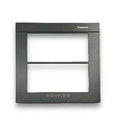 國際牌Panasonic GLATIMA系列 橫式鋁合金蓋板 雙聯用蓋板, 黑色WTGF61002B, 1個